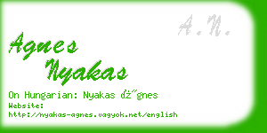 agnes nyakas business card